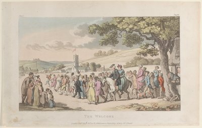The Welcome, från The Vicar of Wakefield, 1 maj 1817., 1 maj 1817. av Thomas Rowlandson