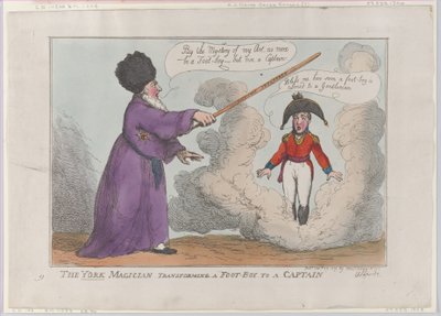 The York Magician Transforming a Foot-Boy to a Captain, 25 februari 1809., 25 februari 1809. av Thomas Rowlandson