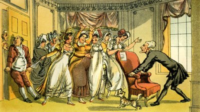 "Reklamen för en fru" av Thomas Rowlandson