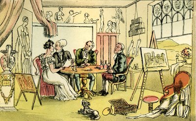 "Konstnärens rum" av Thomas Rowlandson
