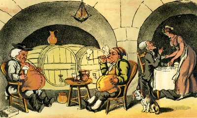 "Källarkvartetten" av Thomas Rowlandson