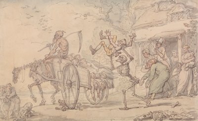 Time and Death och Goody Barton av Thomas Rowlandson