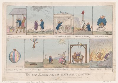 Två nya bilder för statens magiska lykta, 29 december 1783., 29 december 1783. av Thomas Rowlandson