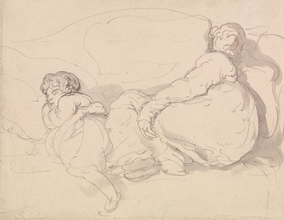Två sovande figurer av Thomas Rowlandson
