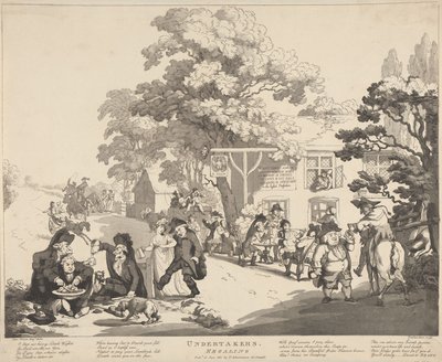 Begravningsentreprenörernas festmåltid av Thomas Rowlandson