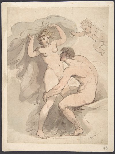 Venus, Anchises och Cupid av Thomas Rowlandson