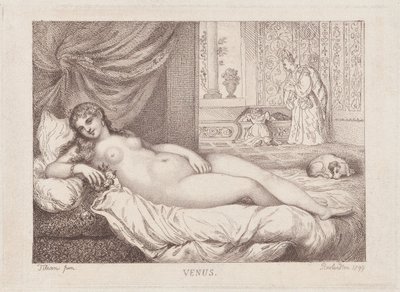Venus av Urbino, 1799, 1799. av Thomas Rowlandson