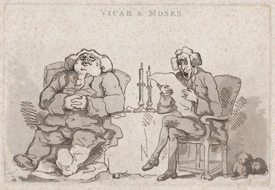 Vicar och Moses, 1786., 1786. av Thomas Rowlandson
