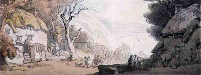 Utsikt ovanifrån Cliffs, the Mumbles, South Wales (penna, akvarell och penna på papper) av Thomas Rowlandson