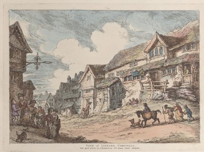 Utsikt över Liskard, Cornwall, från Views in Cornwall, 12 april 1812., 12 april 1812. av Thomas Rowlandson