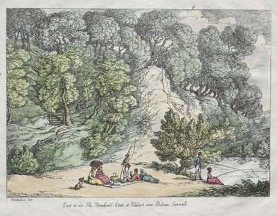 Utsikt över Sir John Moresheads gods vid Blisland nära Bodmin, Cornwall av Thomas Rowlandson