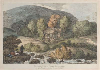 Utsikt över floden Camel Cornwall, från Views in Cornwall, 12 april 1812., 12 april 1812. av Thomas Rowlandson