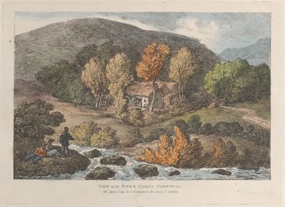 Utsikt över floden Camel, Cornwall, från Views in Cornwall, 12 april 1812., 12 april 1812. av Thomas Rowlandson