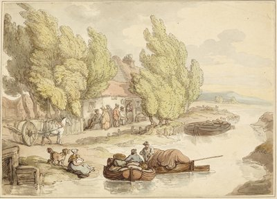 Byn vid floden av Thomas Rowlandson