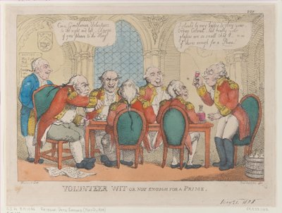 Volontär Vet eller inte tillräckligt för en premiärminister, 21 maj 1808., 21 maj 1808. av Thomas Rowlandson