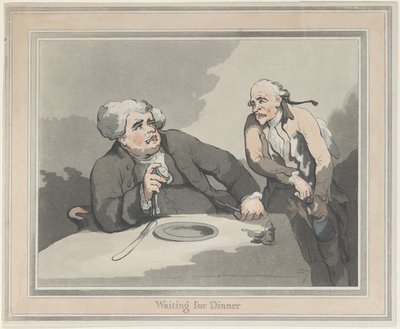 Väntar på middagen av Thomas Rowlandson