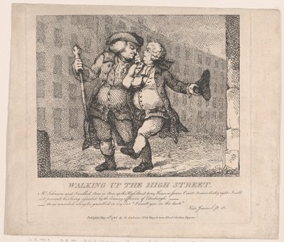 Walking Up the High Street, Edinburgh Picturesque Beauties of Boswell, Part the F..., 15 maj 1786. av Thomas Rowlandson