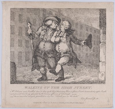 Walking Up the High Street, Edinburgh Picturesque Beauties of Boswell, Part the F..., 15 maj 1786. av Thomas Rowlandson