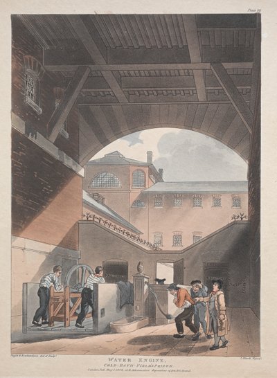 Vattenmotor, Coldbath, Fields Prison av Thomas Rowlandson