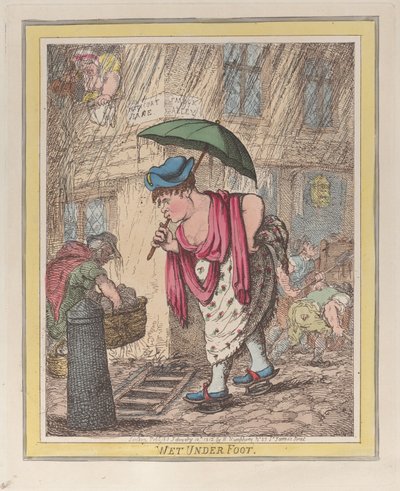 Wet Under Foot, 10 februari 1812, 10 februari 1812. av Thomas Rowlandson