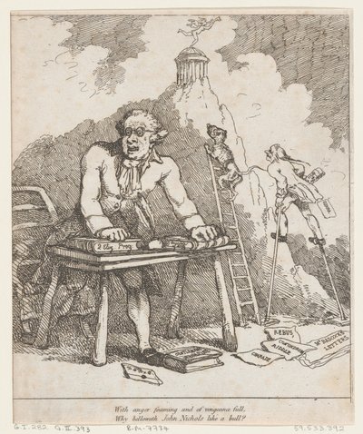 With Anger Foaming..., från Benevolent Epistel, 1790., 1790. av Thomas Rowlandson