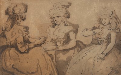 Kvinnor som dricker punsch av Thomas Rowlandson