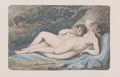 Wood-Nymphs Upptäckten, 1799., 1799. av Thomas Rowlandson