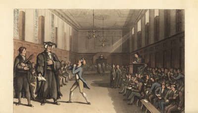 Ung student som tar examen från en pojkskola av Thomas Rowlandson