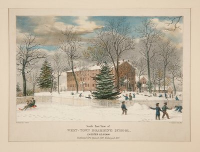 West-Town internatskola (sydöstlig vy), Chester Co., Pa. av Thomas S. Sinclair