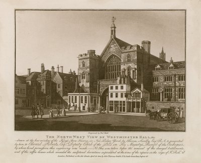 Den nordvästra vyn av Westminster Hall av Thomas Sandby