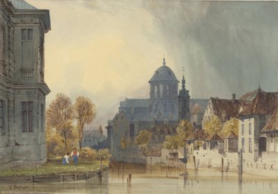 En vy av Church of Our Lady of Hanswijk, Mechelen (Malines), Belgien av Thomas Shotter Boys