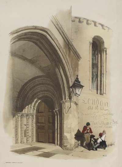 London som det är: Dörröppning, Temple Church av Thomas Shotter Boys