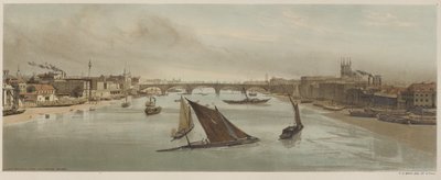 London As It Is: London Bridge, från Southwark Bridge av Thomas Shotter Boys