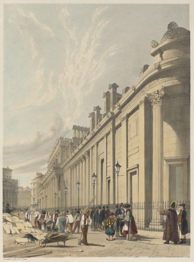 London som det är: Banken, tittar mot Mansion House av Thomas Shotter Boys