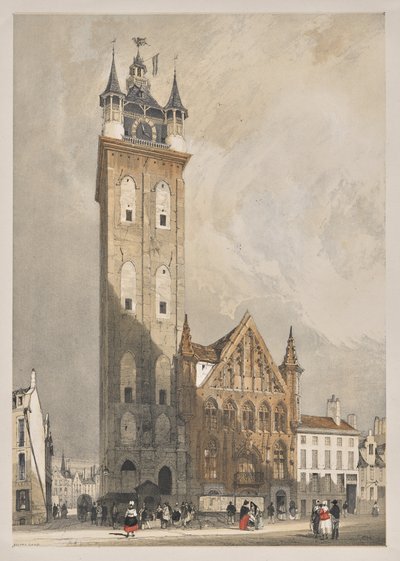Pittoresk arkitektur i Paris, Gent, Antwerpen, Rouen: Belfrey, Gent, Belgien av Thomas Shotter Boys