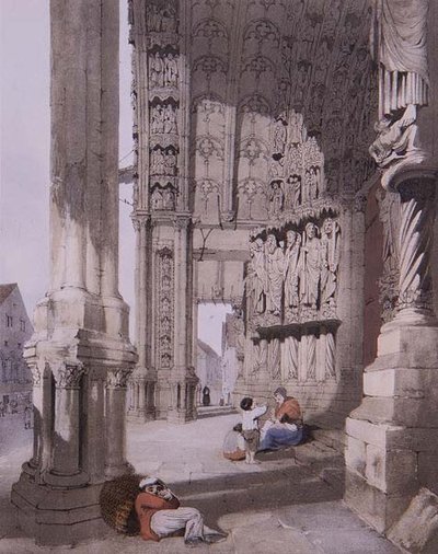 South Porch of Chartres Cathedral, illustration från 