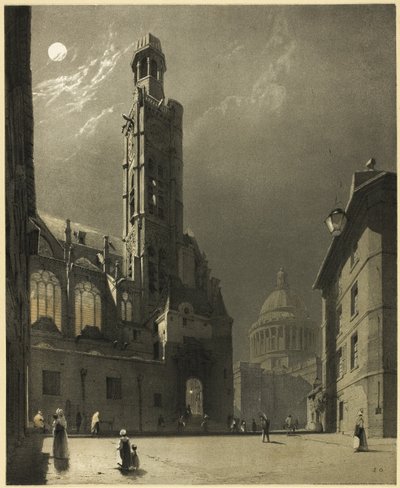 St Etienne du Mont och Pantheon, Paris av Thomas Shotter Boys