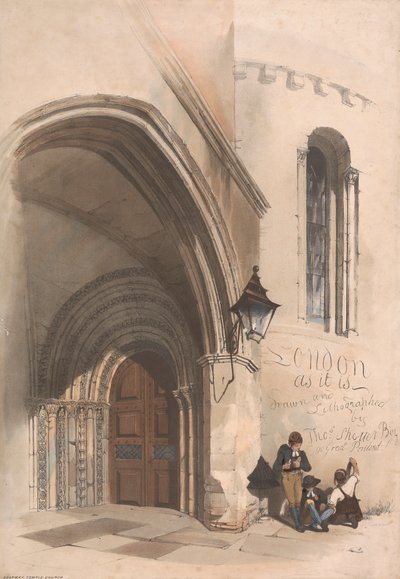 Titelsidan för en uppsättning litografier från London av Thomas Shotter Boys