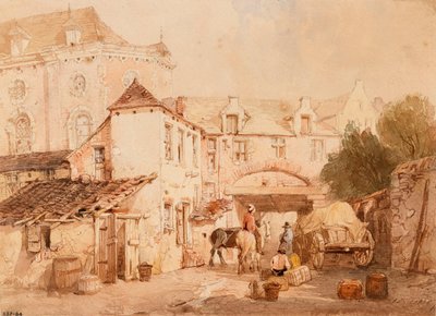 En flamländsk värdshusgård av Thomas Sidney Cooper