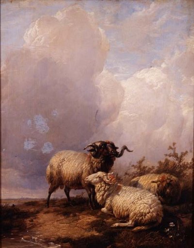 Får i landskapet av Thomas Sidney Cooper