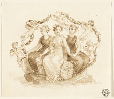 Allegori över England, Skottland och Irland av Thomas Stothard