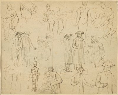 Roger de Coverley och zigenarna [verso] av Thomas Stothard