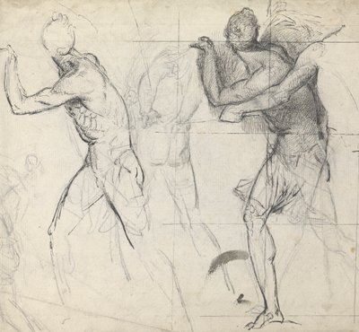 Skiss av klassiska figurer i aktion av Thomas Stothard