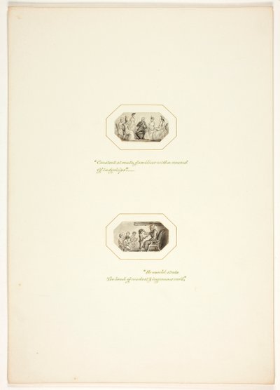 Studie för en plansch ur The Task av Thomas Stothard