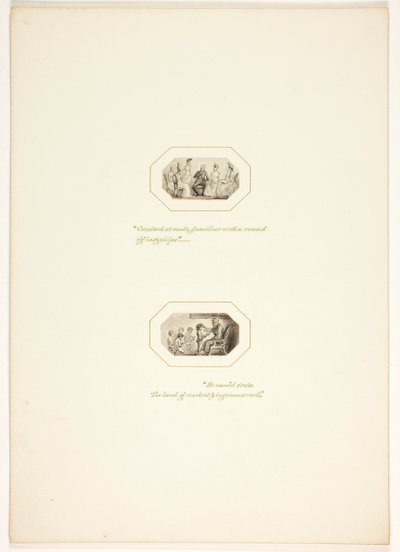 Studie till en plansch ur Uppgiften av Thomas Stothard