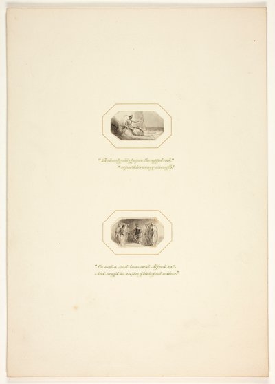 Studie för en plansch ur The Task av Thomas Stothard