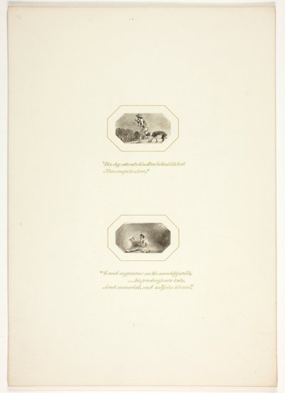 Studie för en plansch ur The Task av Thomas Stothard