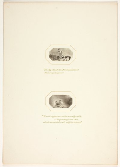 Studie till en plansch ur "The Task" av Thomas Stothard
