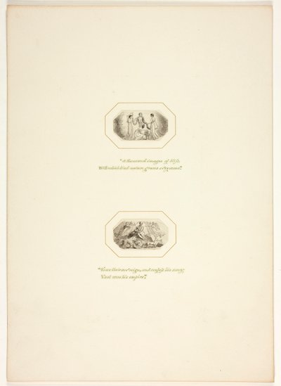 Studie till en plansch ur The Task av Thomas Stothard