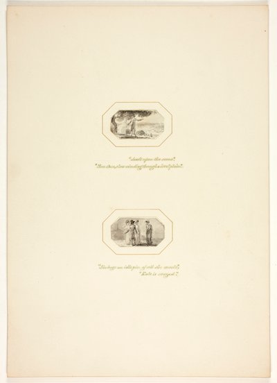 Studie för en plansch ur Uppgiften av Thomas Stothard